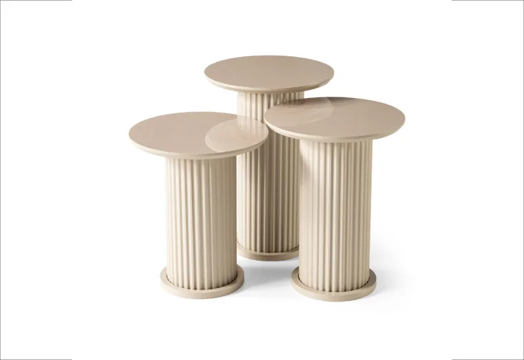 Помощни масични Bohem Cappuchino Ø41/h54, 49, 44, Капучино, МДФ