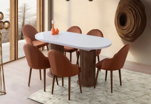 Комплект трапезна маса и 4 стола Gusto GS-2951 + Coco CK-4805