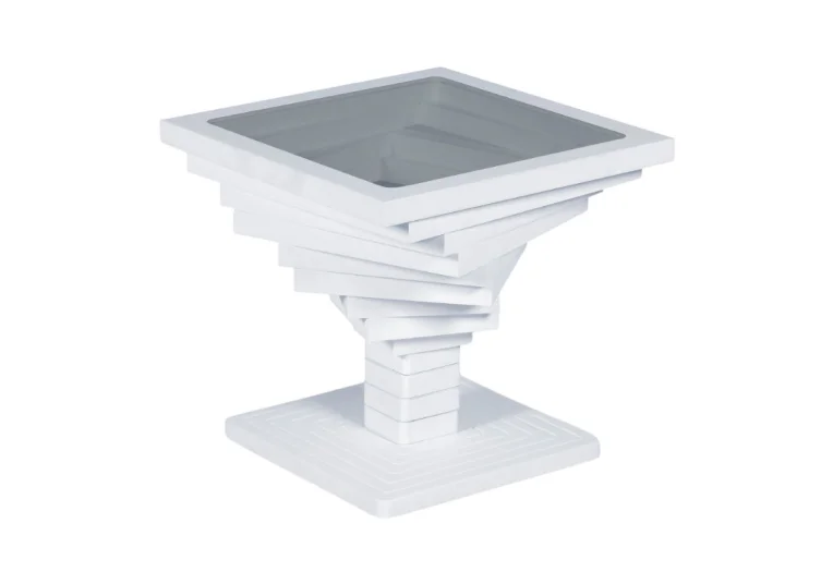 Помощна маса Frezya White Side 50/50/42, Бял, Масив