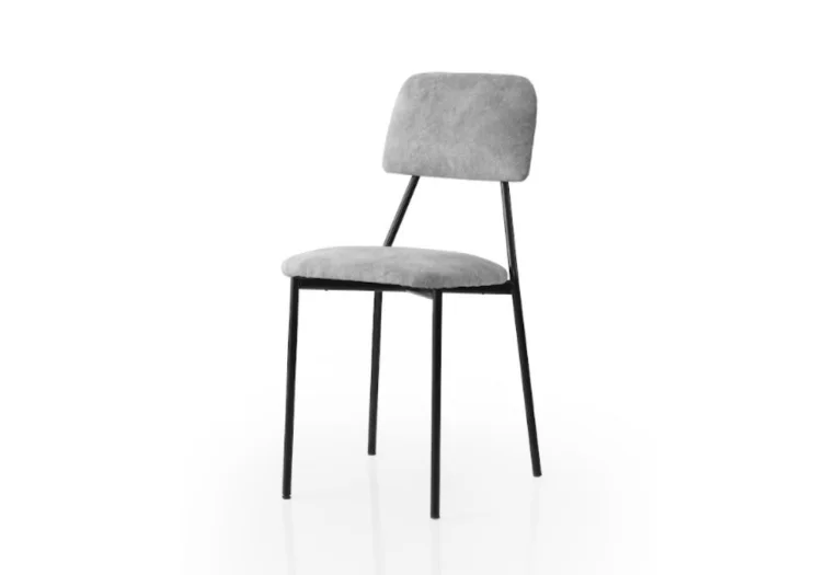 Трапезен стол Mono MO-4901 42/42/83 см, Сив, Метални крака
