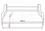 Триместен разтегаем диван Valy 185/90/95 - размери, функция сън