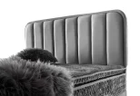 Изцяло тапицирано бокспринг легло с матрак Puffi Grey